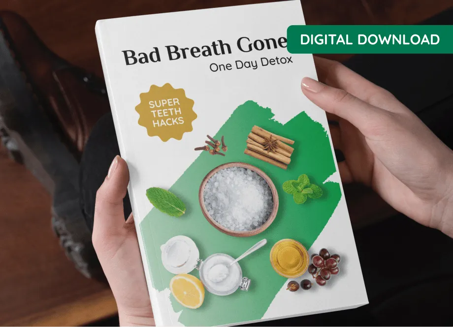 ProDentim Bonus #1 Bad Breath Gone. One Day Detox digital bonus guide cover